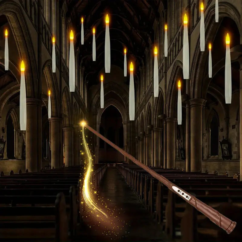 Flameless Floating Candles with Magic Wand Remote