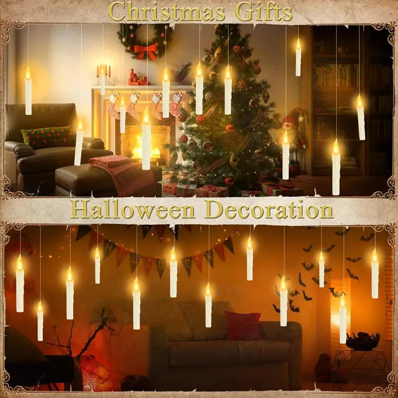 Flameless Floating Candles with Magic Wand Remote